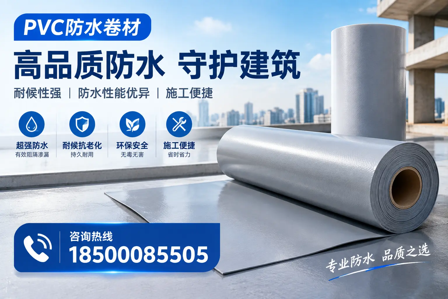 PVC防水卷材的防水效果评测,适合常德的科学依据